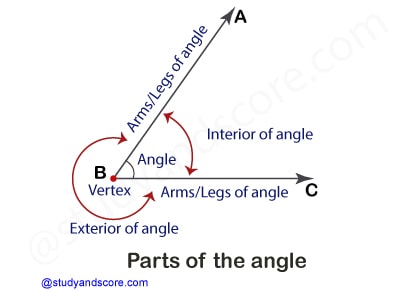 bisector of an angle, Acute angle, right angle, obtuse anfle, straight angle, reflex angle, full angle, complete angle, types of angles, pairs of angles, corresponding angles, adjacent angles, internal angles, linear pair, complementary angles, supplementary angles, vertically opposite angles, alternate angles