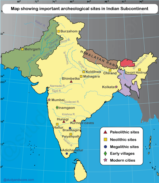 Bhimbetka In India Map Chapter 2: On The Trial Of The Earliest People (Solutions) | Study&Score